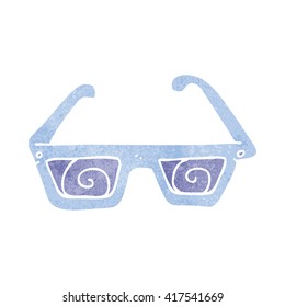 freehand retro cartoon 3D glasses
