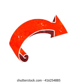 freehand retro cartoon arrow