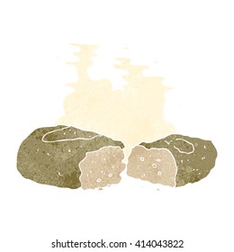 pan de dibujos animados retro a mano libre
