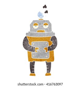 robot de dibujos animados a mano alzada