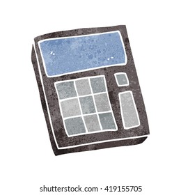 freehand retro cartoon calculator