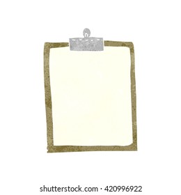 freehand retro cartoon clipboard