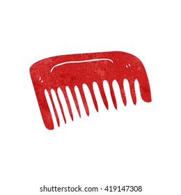freehand retro cartoon comb