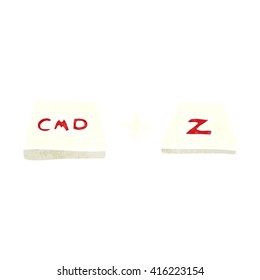freehand retro cartoon command Z function
