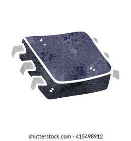chip de ordenador de dibujos animados a mano libre