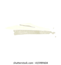 freehand retro cartoon crumpled paper plane