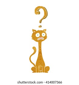 gatito curioso retro de mano libre