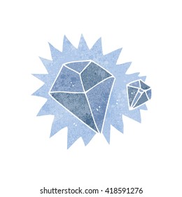 freehand retro cartoon diamonds