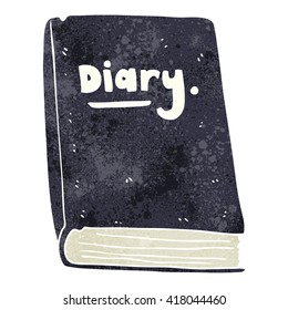 freehand retro cartoon diary
