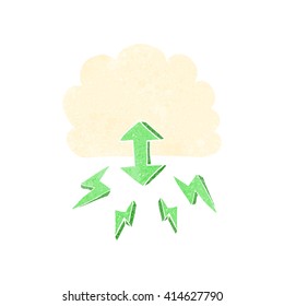 Freehand Retro Cartoon digitale Cloud