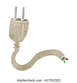 Freehand-Retro-Cartoon-Stecker