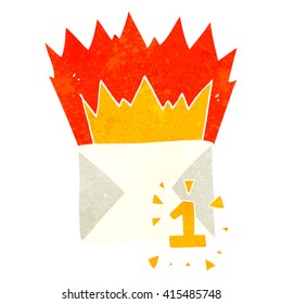 freehand retro cartoon email message