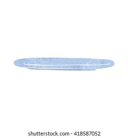 freehand retro cartoon empty plate