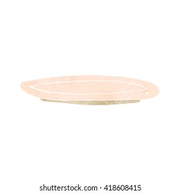 freehand retro cartoon empty plate