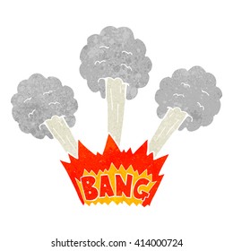 freehand retro cartoon explosion