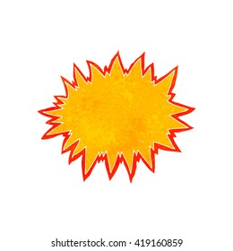freehand retro cartoon explosion sign