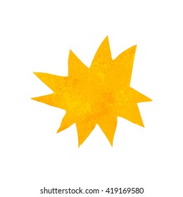 freehand retro cartoon explosion symbol