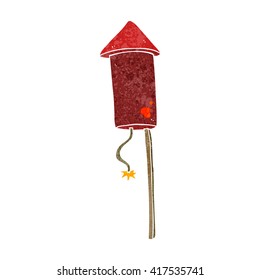 freehand retro cartoon firework