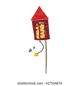 freehand retro cartoon firework