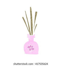 freehand retro cartoon fragrance oil reeds
