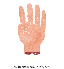 freehand retro cartoon hand