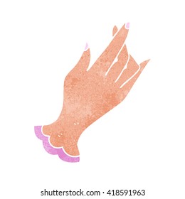 freehand retro cartoon hand
