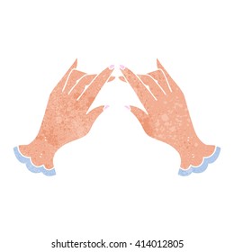 manos de dibujos animados retro a mano libre