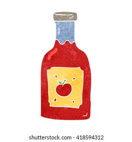 freehand retro cartoon ketchup