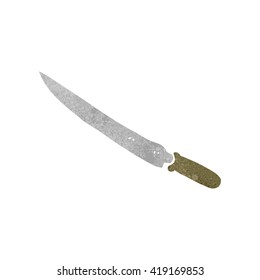 freehand retro cartoon kitchen knife