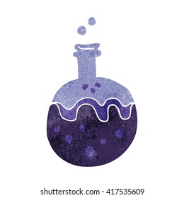 freehand retro cartoon magic potion