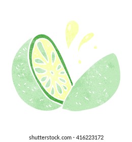 melón de dibujos animados retro a mano libre