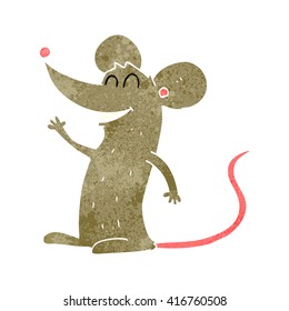 freehand retro cartoon mouse