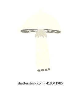 freehand retro cartoon mushroom