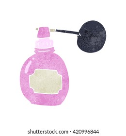 freehand retro cartoon perfume bottle
