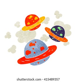 planetas de dibujos animados a mano libre