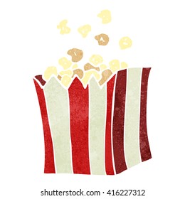 freehand retro cartoon popcorn