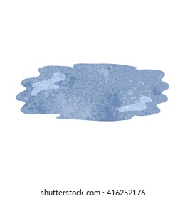 freehand retro cartoon puddle