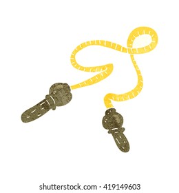 freehand retro cartoon skipping rope