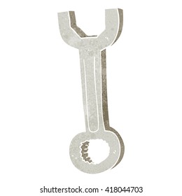 spanner de caricatura retro a mano libre