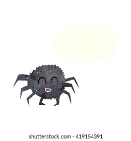freehand retro cartoon spider