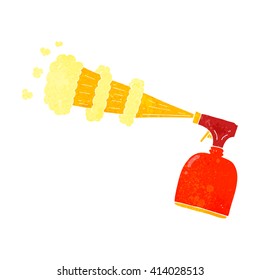 freehand retro cartoon spray bottle