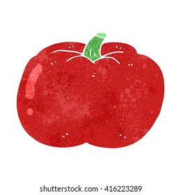 freehand retro cartoon tomato