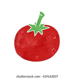 freehand retro cartoon tomato