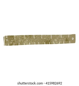 freehand retro cartoon wooden ruler