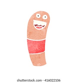 freehand retro cartoon worm