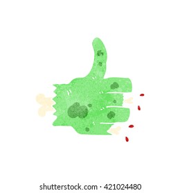 freehand retro cartoon zombie hand