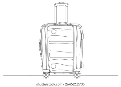 Freehand simple drawn Luggage, digital illustration sketch design.