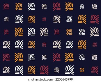 Freehand Sketch checker pattern. Aztec fabric Seamless Pattern Design Geometric boho texture vector illustrations background.