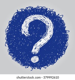 freehand sketch illustration of question marks doodle hand drawn