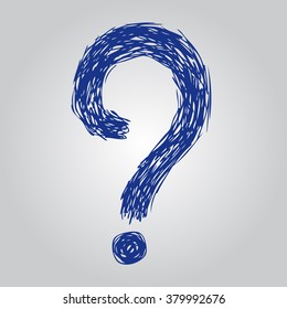freehand sketch illustration of question marks doodle hand drawn